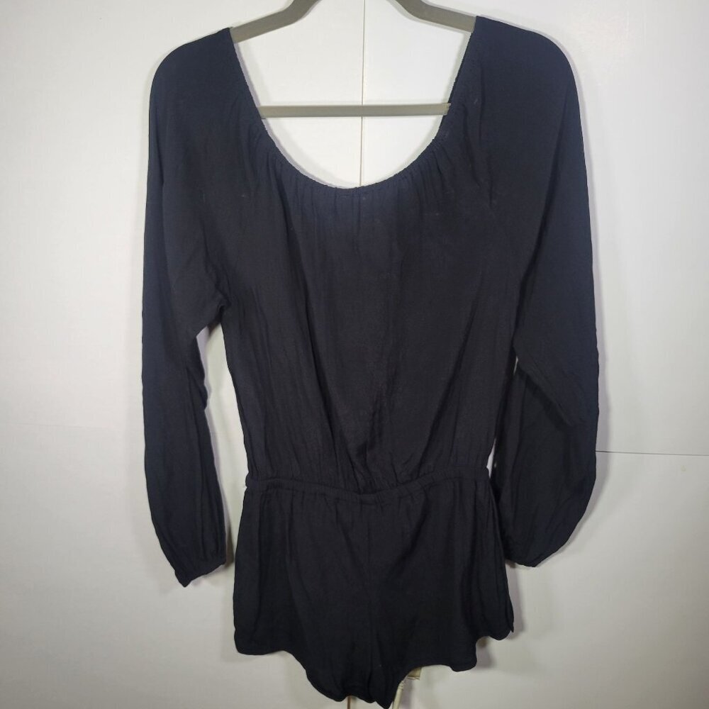 Show Me Your Mumu Women Black Long Sleeve Romper Size Small